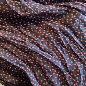 Navy with pink polka dots infinity scarf